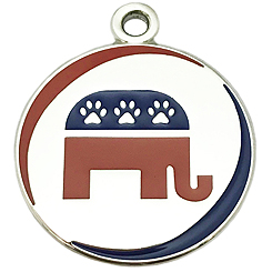 Pettag-USA Republican Party Tag-Pet ID Tag-Pet Tag-FulgorDesign-FulgorPet